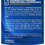 FDH Bank Suspends Sports Sponsorships Amidst Malawi Football Dispute